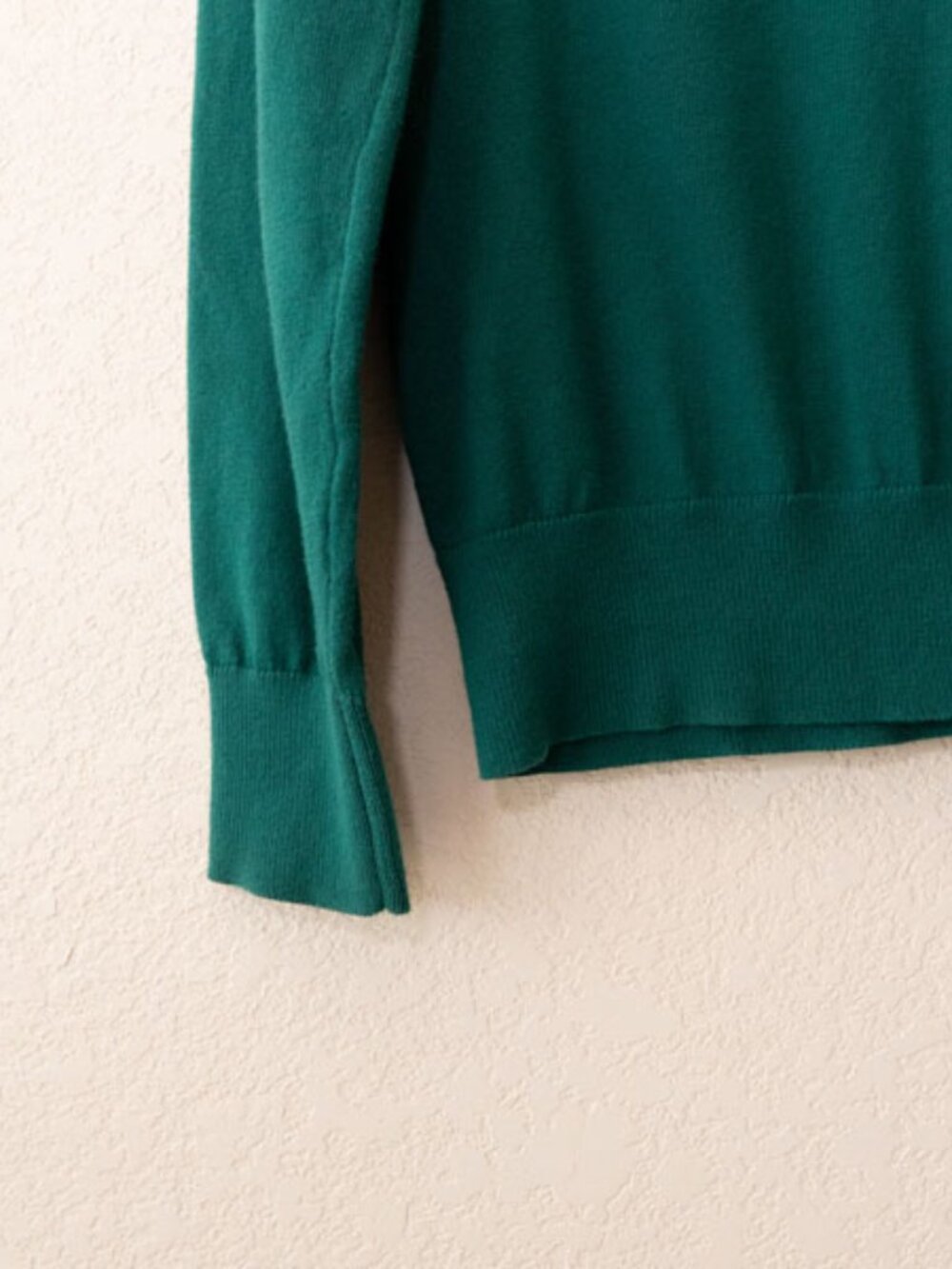 LOFT Green Cardigan M Button Front Cotton Sweater Lightweight Classic Preppy - Picture 11 of 12